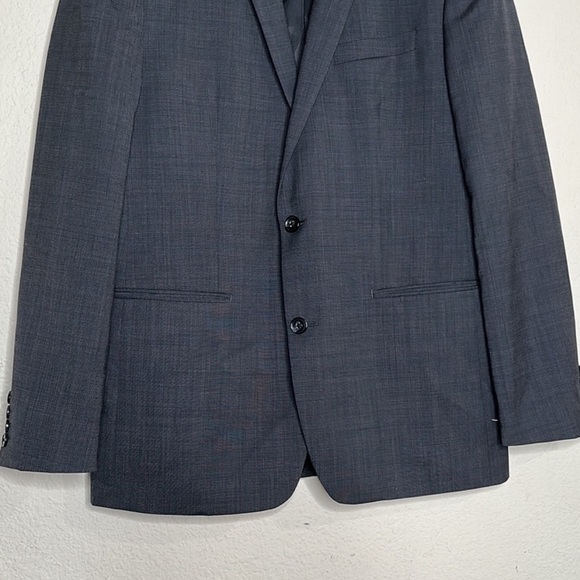 Macys Men’s Slim Fit Wool Suit Jacket Two Button Sportcoat Blazer Gray 42R - Picture 8 of 16